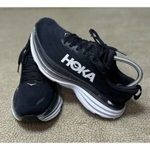Hoka One One Bondi 8 Black/white Women's 6.5 B